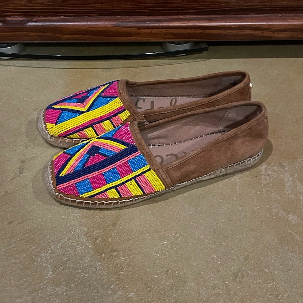 Colorful Beaded Women's Loafers